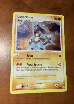 Pokemon TCG Lucario Holo Rare Card 6/130 Diamond and Pearl 2007 English - Image 1