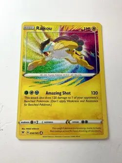 Raikou 050/185 SWSH04 Vivid Voltage Holo Amazing Rare Pokemon Card NM/Mint - Image 1