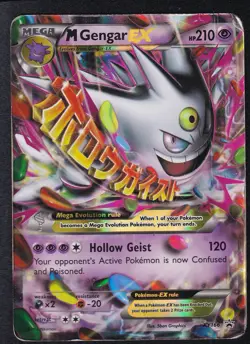 Pokemon TCG M Gengar EX XY166 Holo Promo Card - Image 1