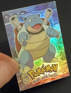 Blastoise #09 E9 Rainbow Foil Card Topps Pokemon First Movie - Image 1