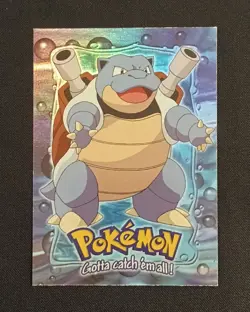 Blastoise #09 E9 Rainbow Foil Card Topps Pokemon First Movie - Image 2