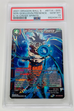 Son Goku Divine Presence BT14-005 SR Foil Dragon Ball Super Card Game | PSA 10 - Image 1