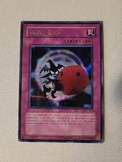 Yu-Gi-Oh Card - EDS-003 - SKULL DICE (secret rare holo) - Image 1