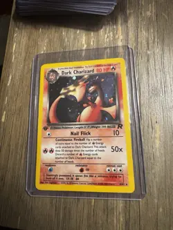 Dark Charizard - 4/82 - Pokemon Team Rocket 1st Edition Holo Rare Card WOTC MP - Image 1