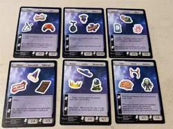 6 mtg sticker token cards from Unfinity, unplayed - Image 1