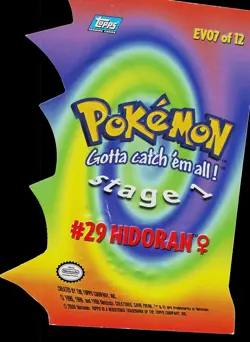 Pokemon Card - Nidoran F Topps Pokemon EV07 of 12 Embossed Die Cut - Image 2