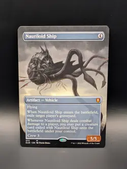 MTG - Nautiloid Ship - Non-Foil BORDERLESS - Artifact Vehicle- CLB #373 - Mythic - Image 1