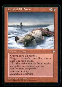 Brand of Ill Omen LP Light Play Ice Age MTG [12150] - Image 1