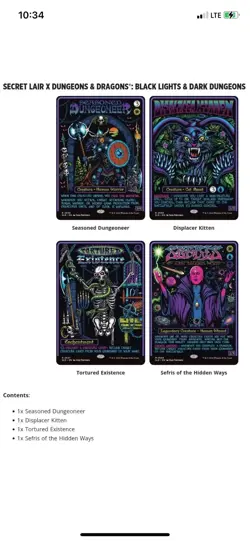 MTG Secret Lair x Dungeons & DragonsR: Black Lights & Dark Foil Edition Preorder - Image 1