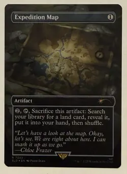 Expedition Map Borderless Rainbow Foil - Secret Lair MTG - Image 1