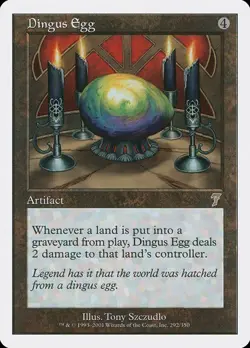 Dingus Egg LP 7th Seventh Edition Artifact Mtg Magic English Regular - Image 1