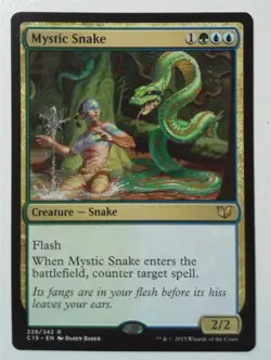 Mystic Snake *Rare* Magic MtG x1 Commander 2015 SP - Image 1