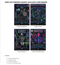 MTG Secret Lair x Dungeons & DragonsR: Black Lights & Dark Foil Edition Preorder - Image 1
