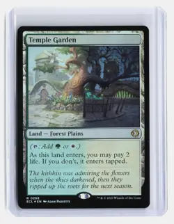 Temple Garden MTG Lorwyn Eclipsed #R 268 Rare Foil Dual Land G/W - Image 1