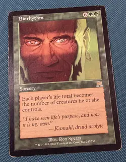 1x PLAYED Biorythm MTG Onslaught - Image 1