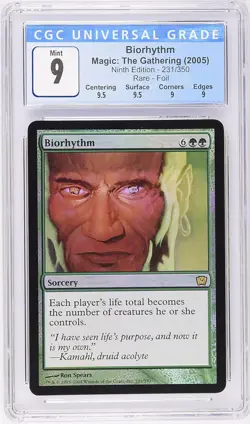 BIORHYTHM 9th Edition Foil Rare CGC 9 Q++ MTG [Nostalgium] - Image 1