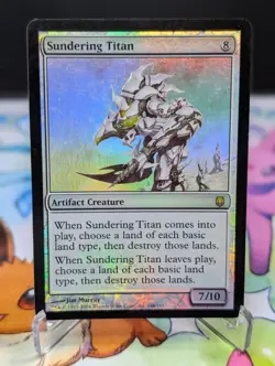 MTG Darksteel - Sundering Titan Artifact Rare 146 Foil LP - Image 1
