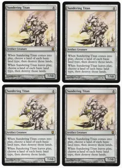 Sundering Titan x4 4x 2004 Darksteel PLAYSET Rare Artifact Creature MTG NM AZ1 - Image 1