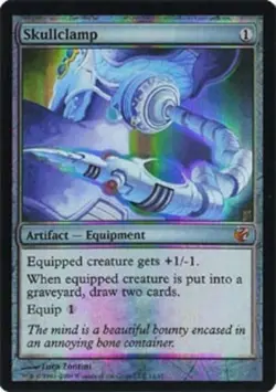 MTG Skullclamp - Foil, Moderate Play, English From the Vault: Exiled - Image 1