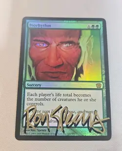 Shadown Signed Biorhythm 🔥FOIL 🔥 MTG DMG 9th Ed Signed By Artist RON SPEARS - Image 1