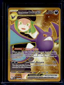 TEAM ROCKET'S CROBAT EX - 2025 Pokemon TCG Destined Rivals 242/182 HR - Image 1