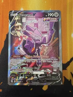 Pokemon Genesect v Fusion Strike Alt Art Holo Card 255/264 NM - Image 1