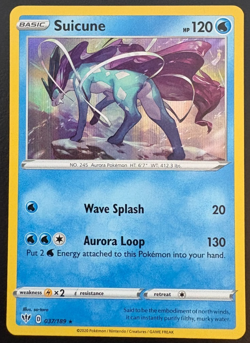 Pokemon Card Suicune Darkness Ablaze Holo Rare 037/189 NM - Image 1