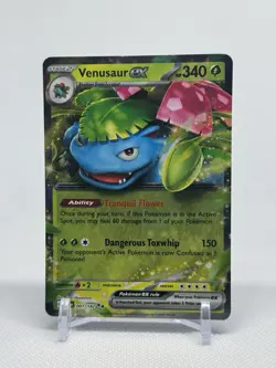 Venusaur ex 001/142 Full Art NM/M Stellar Crown Pokemon Card + Top Loader - Image 1