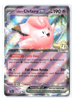 Lillie's Clefairy EX 56/159 Double Rare Holo- Journey Together Pokemon TCG NM - Image 1