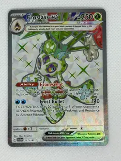 Pokemon TCG Froslass ex 217/182 Paradox Rift Full Art Double Rare Textured Holo - Image 1
