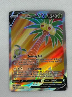 Alolan Exeggutor V (Full Art) Ultra Rare Pokemon GO 071/078 NM - Image 1