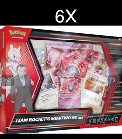 Pokemon TCG Team Rocket's Mewtwo ex Box Case - (6 Boxes per case) Fast Ship - Image 2