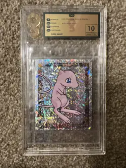 1999 Pokemon Merlin Series 1 Sticker Card #S23 Mew Holo OG Grading 10 Not PSA 10 - Image 1
