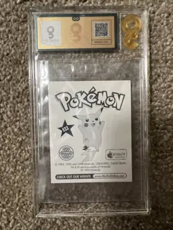 1999 Pokemon Merlin Series 1 Sticker Card #S23 Mew Holo OG Grading 10 Not PSA 10 - Image 2