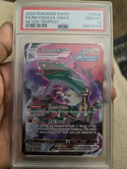 Pokemon TCG Rayquaza VMAX TG20 Silver Tempest PSA 10 - Image 1