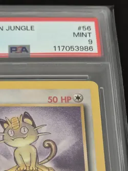 1999 Pokemon Jungle Meowth 1st Edition #56/64 PSA 9 MINT WOTC Vintage TCG - Image 4