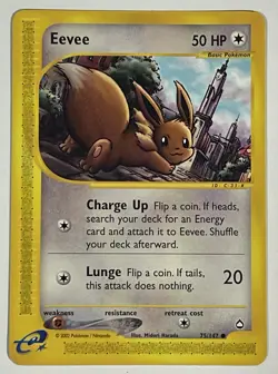 Pokemon TCG Aquapolis Eevee 75/147 Non Holo E-Reader Never Been Played - Image 2