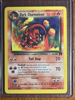 [LP] 2000 Pokemon Team Rocket Dark Charmeleon Unlimited #32/82 Uncommon - Image 1