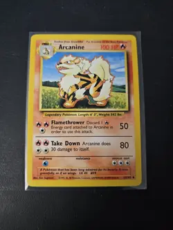 Pokemon TCG Arcanine Base Set 23/102 Regular Unlimited Uncommon - Image 1
