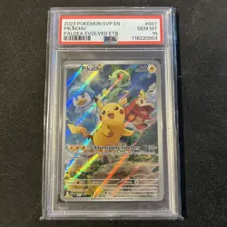 2023 POKEMON SVP EN-SV PALDEA EVOLVED ETB PROMO #027 PIKACHU PSA 10 - Image 1