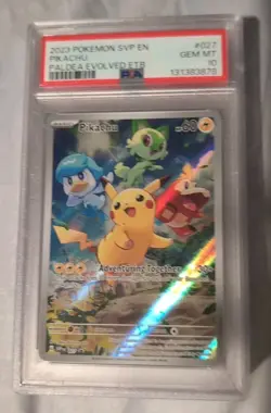 Pokemon Pikachu Paldea Evolved ETB Promo SVP EN 027 PSA 10 Gem Mint - Image 1