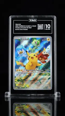 Pokemon Pikachu Paldea Evolved ETB Promo SVP EN 027 TAG 10 Gem Mint - Image 1