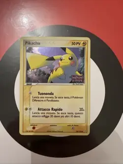 Pokemon TCG Pikachu Stamped 78/110 EX Holon Phantoms Reverse Holo Vintage LP+/MP - Image 1