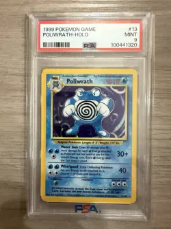 1999 Pokemon Poliwrath PSA 9 Mint Holo #13 Base Set - Image 1