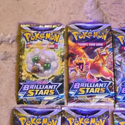 12x Pokemon TCG Brilliant Stars Booster Packs - 12 PACKS NEW SEALED Unweighed - Image 2
