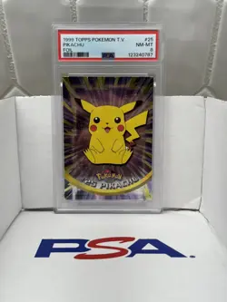 1999 Topps Pokemon TV Pikachu #25 FOIL PSA 8 NM-MT - Image 1