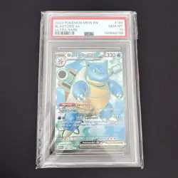 2023 POKEMON MEW EN-151 ULTRA RARE #184 BLASTOISE EX PSA 10 - Image 1