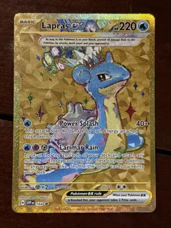 Pokemon Scarlet & Violet Promo Lapras Ex 164 Gold Holo Rare - Image 1