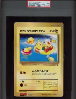 Pikachu's Summer Vacation Pokemon Japanese Corocoro Jumbo PSA 9 Highest Graded - Image 1