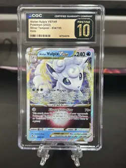 2022 Pokemon Alolan Vulpix Vstar Silver Tempest! CGC Pristine 10! - Image 1